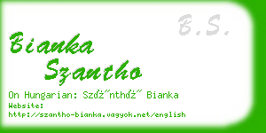 bianka szantho business card